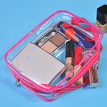 ถุงเก็บเครื่องสำอางแบบใสกันน้ำ PVC แบบซิปสำหรับเดินทาง ขนาด S, M, L ชุด 3 ชิ้น