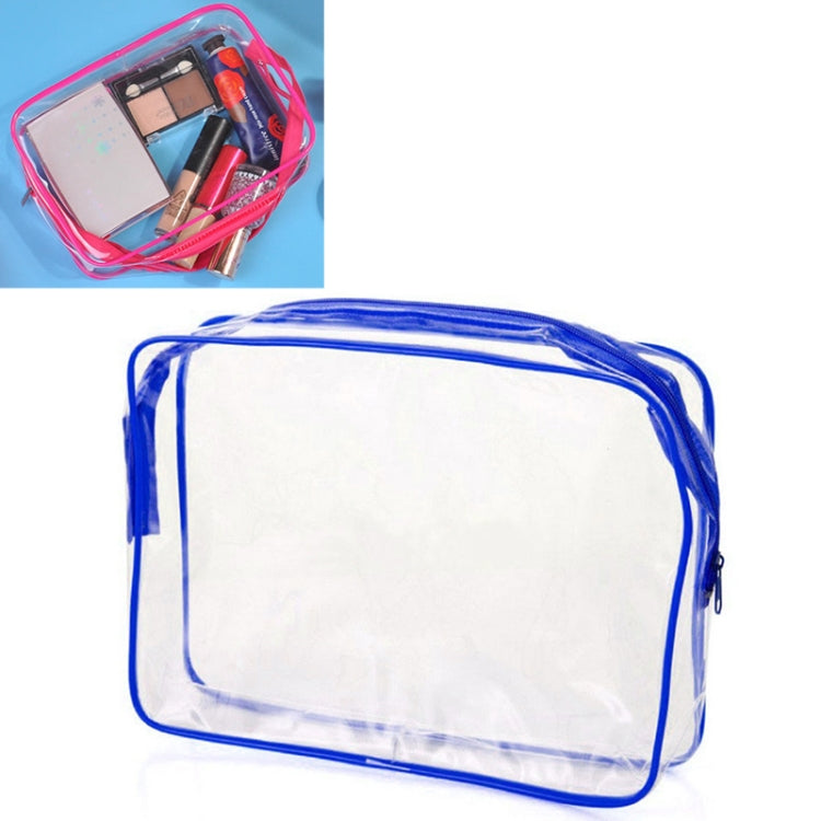 ถุงเก็บเครื่องสำอางแบบใสกันน้ำ PVC แบบซิปสำหรับเดินทาง ขนาด S, M, L ชุด 3 ชิ้น