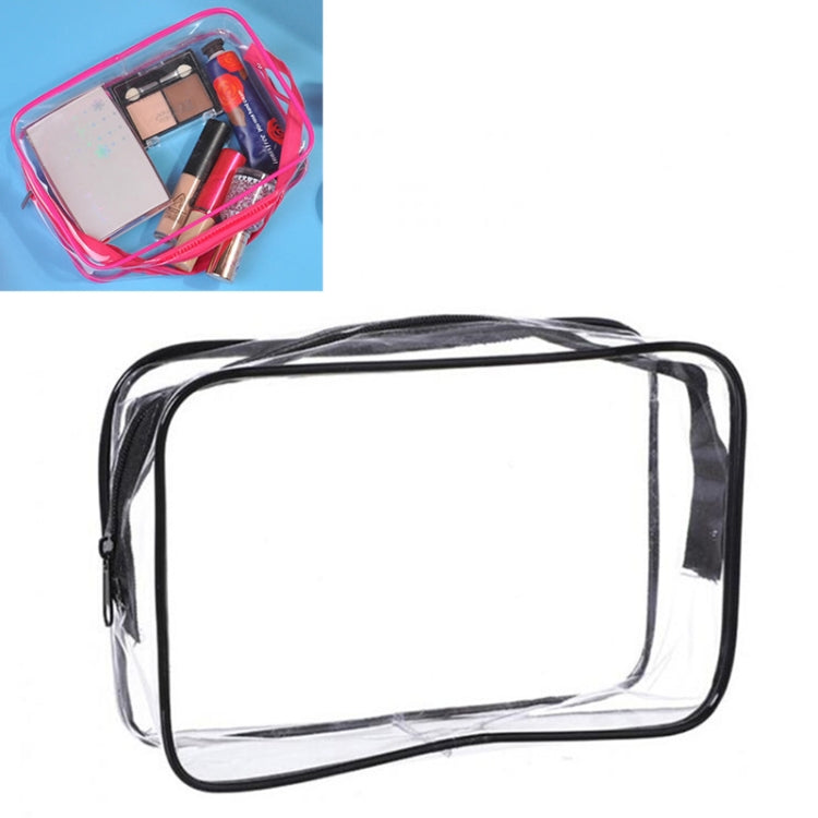 ถุงเก็บเครื่องสำอางแบบใสกันน้ำ PVC แบบซิปสำหรับเดินทาง ขนาด S, M, L ชุด 3 ชิ้น