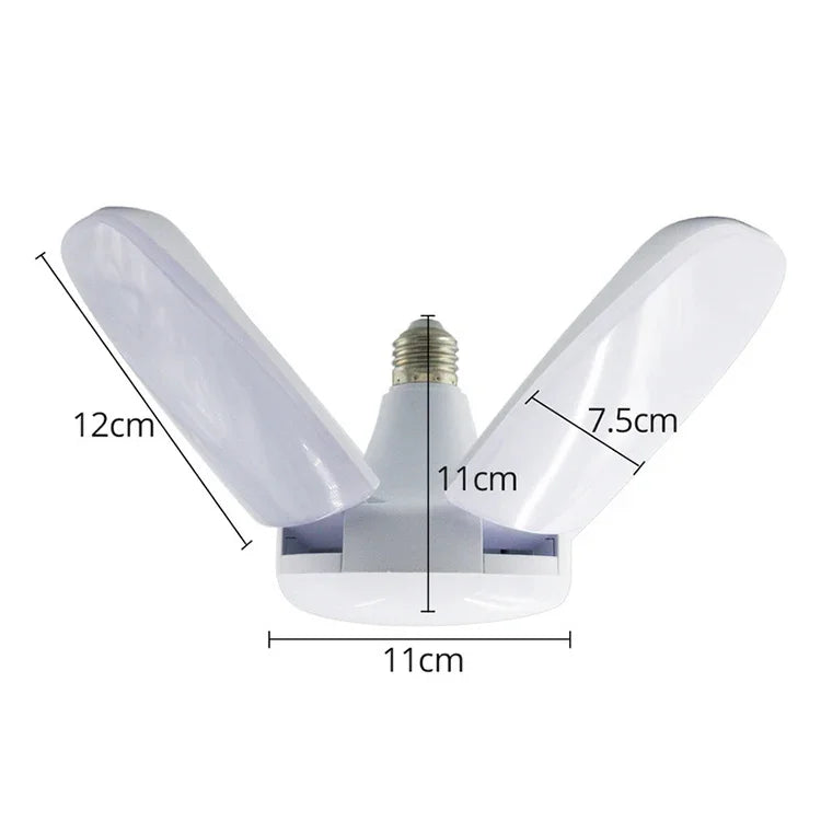 หลอดไฟบ้านพับได้ 60W 5 ใบ 235 LEDs SMD 2835, AC 120-265V, E27 สีขาวเย็น, B22 สีขาวเย็น