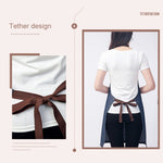 ผ้ากันเปื้อนยีนส์ไม่มีแขน สายคล้องคอ สีฟ้ายีนส์ ขนาด 71x65 ซม.