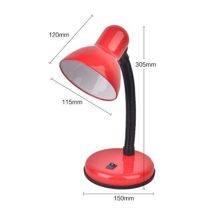 โคมไฟตั้งโต๊ะเหล็กดัดวินเทจ LED สวิตช์ปุ่มกด ปกป้องสายตา ไฟอ่านหนังสือ LED