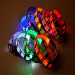 ปลอกคอสุนัขลายสก็อต พร้อมไฟ LED ชาร์จได้ สำหรับสุนัขขนาดเล็กถึงกลาง ขนาด: L, XL