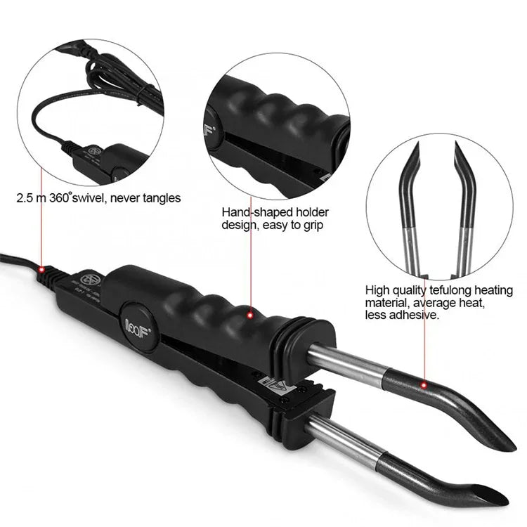 LOOF 100-240V เครื่องต่อผมแบบนาโนไร้รอยต่อ พร้อมเทอร์โมสตัท ปลั๊ก EU