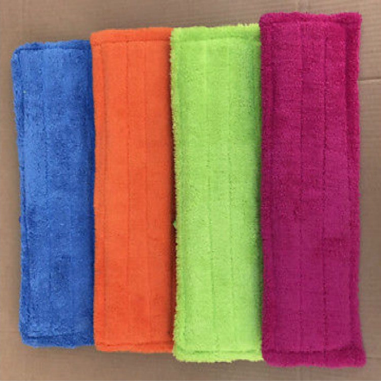ผ้าถูพื้นผ้าฟลีซสีส้ม พร้อมแผ่นบุ สำหรับเปลี่ยนใช้ในครัวเรือนและบริษัท