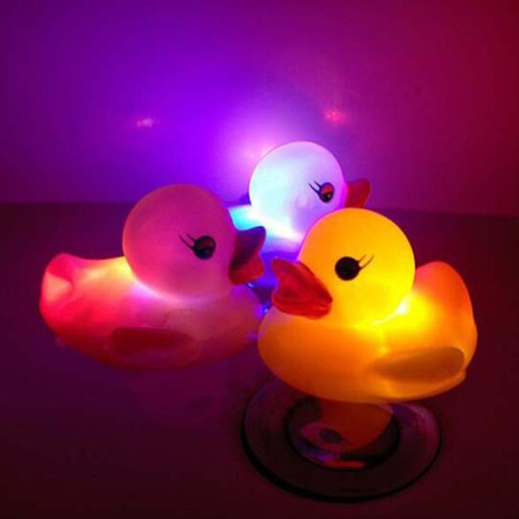 ของเล่นอาบน้ำเด็กเป็ด LED 2 ชิ้น แบบมีเซ็นเซอร์น้ำ ส่งสีสุ่ม ของเล่นเป็ดไฟ LED สำหรับอาบน้ำ