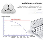 Wall Mounted Aluminium Alloy Bathroom Shower Foot Rest Footstool