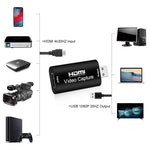 กล่องบันทึกวิดีโอ HDMI สำหรับถ่ายทอดสด USB 2.0