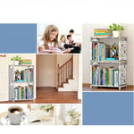 ท่อเหล็กพลาสติกที่วางของอเนกประสงค์ ชั้นวางหนังสือนักเรียน ชั้นวางของบนพื้น