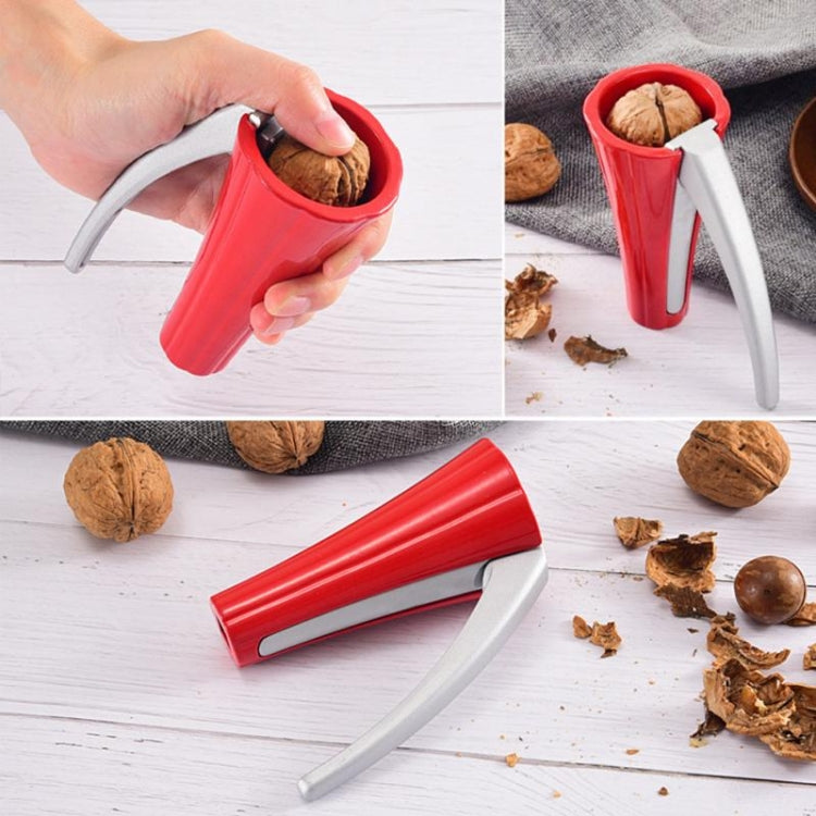 Zinc Alloy Funnel Shape Nut Nutcracker Sheller Walnut Opener Cutter Clamp Plier Kitchen Tools gadgets, Funnel Shape Black, Funnel Shape Red