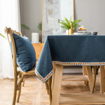 Solid Color Waterproof Tablecloth Linen Rectangular Tablecloth, 130x220cm, 130x240cm, 140x260cm, 130x300cm, 140x220cm, 140x240cm, 140x300cm