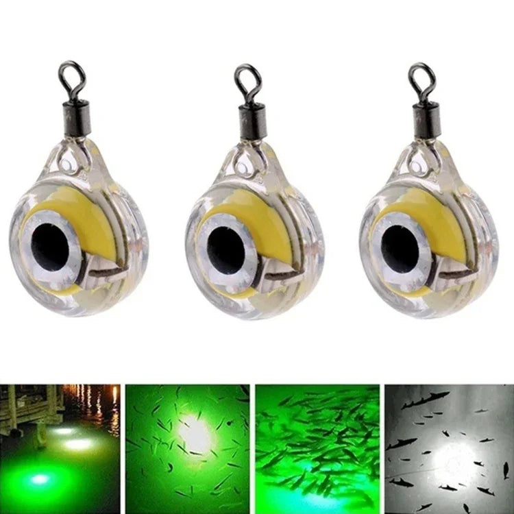 ไฟตกปลา LED รูปตาปลา ไฟใต้น้ำ สีขาว แดง น้ำเงิน เขียว