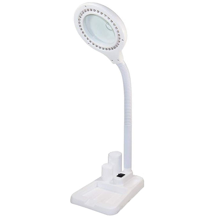 โคมไฟตั้งโต๊ะ LED สีขาว พร้อมแว่นขยายสำหรับงาน ปลั๊ก US, ปลั๊ก EU, ปลั๊ก GB