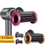 สำหรับหัวเป่าผม Dyson หัวต่อเรียบลื่นสำหรับจัดทรงผมลอย, สีชมพูแดงเรียบลื่น