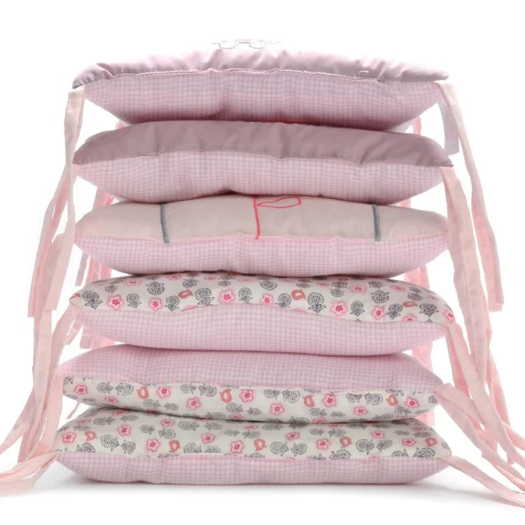 Crib Perimeter Embroidery Bunny Bedding Baby Cotton Anti-collision, 30 x 30 cm
