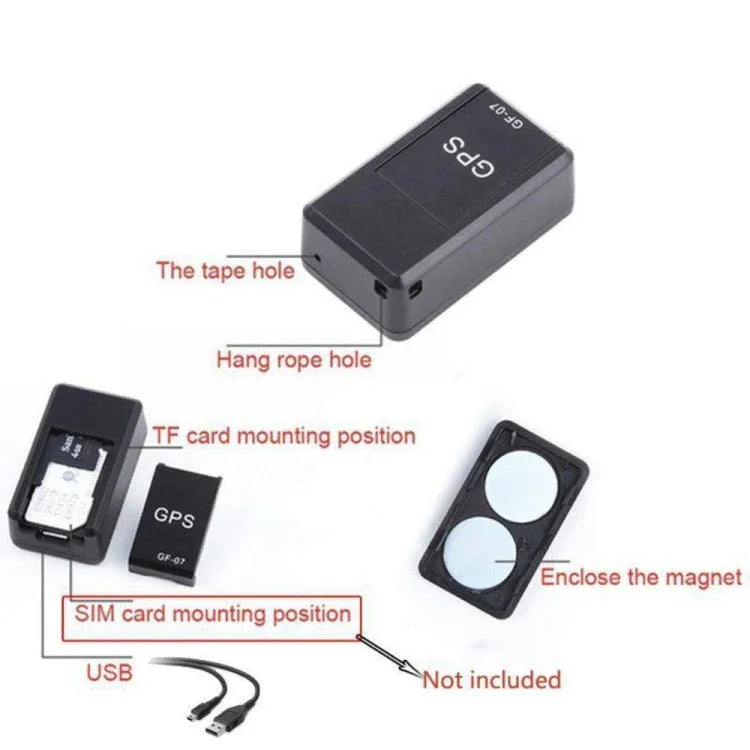 GF07 เครื่องติดตาม GPS ขนาดเล็ก พร้อมแม่เหล็กแรงสูง ควบคุมด้วยเสียง บันทึกเสียง ป้องกันการสูญหาย รองรับเฉพาะเครือข่าย 2G, GF07