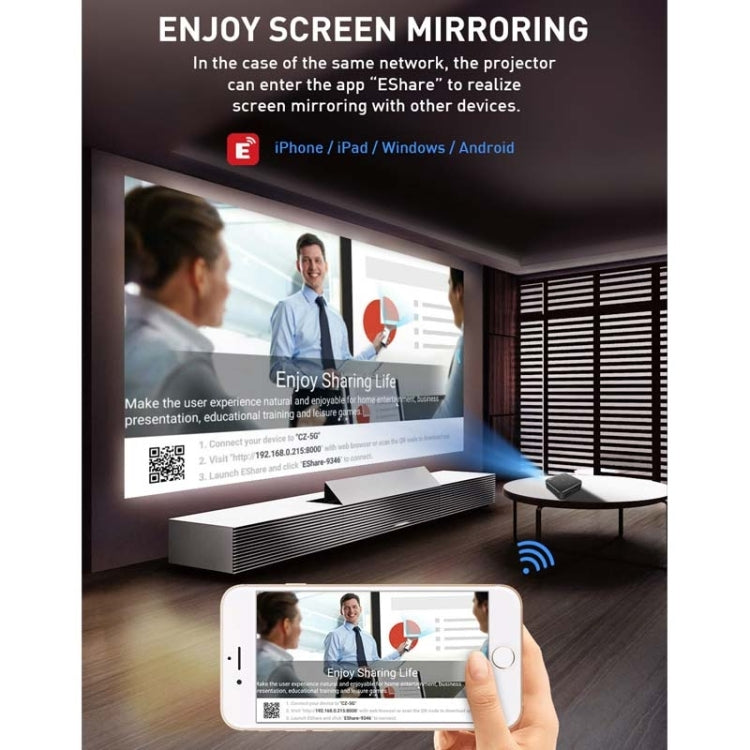 P11 โปรเจคเตอร์ DLP มินิ 3D ความละเอียด 4K HD 4G + 32G สมาร์ท ไมโคร โปรเจคเตอร์สะดวก ปลั๊ก UK, ปลั๊ก AU