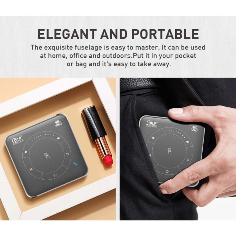 P11 โปรเจคเตอร์ DLP มินิ 3D ความละเอียด 4K HD 4G + 32G สมาร์ท ไมโคร โปรเจคเตอร์สะดวก ปลั๊ก UK, ปลั๊ก AU