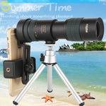 กล้องโทรทรรศน์มองเห็นในที่มืด LUXUN 8-24X30 แบบกระบอกเดียว พร้อมคลิปโทรศัพท์และขาตั้งกล้อง