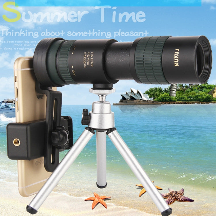กล้องโทรทรรศน์มองเห็นในที่มืด LUXUN 8-24X30 แบบกระบอกเดียว พร้อมคลิปโทรศัพท์และขาตั้งกล้อง
