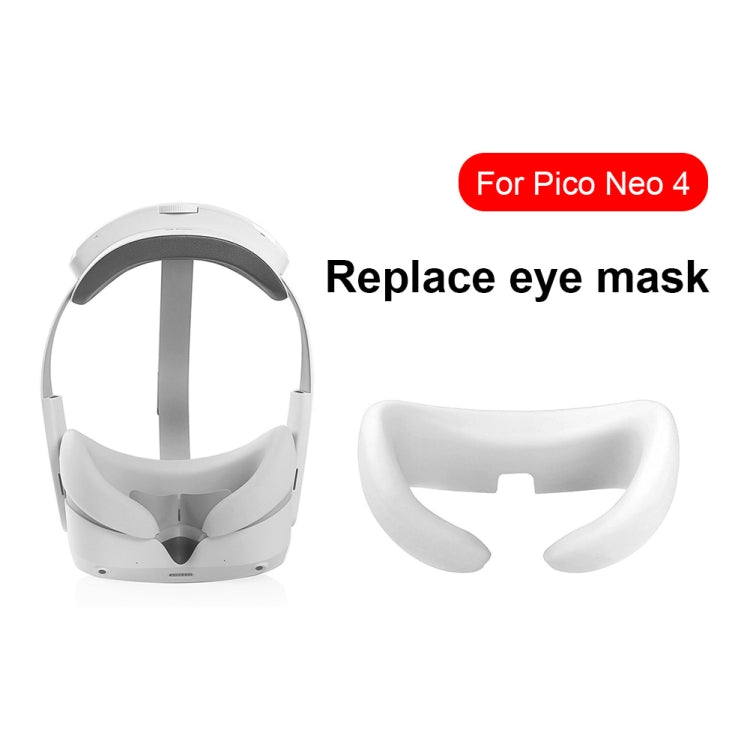 สำหรับแผ่นซิลิโคนปิดตาแว่นตา VR Pico Neo 4, สีขาว