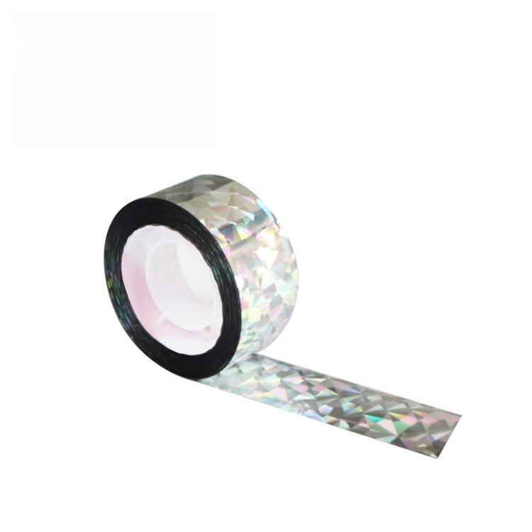 ริบบิ้นไล่นกสะท้อนแสงสองด้าน เครื่องมือไล่นกในสวน ขนาด 2.4 x 100 ม., 4.8 x 50 ม., 4.8 x 80 ม., 4.8 x 110 ม.