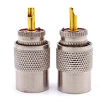 10 ชิ้น ขั้วต่อ UHF ตัวผู้ PL259 สำหรับสาย RG8 / RG58, UHF ตัวผู้