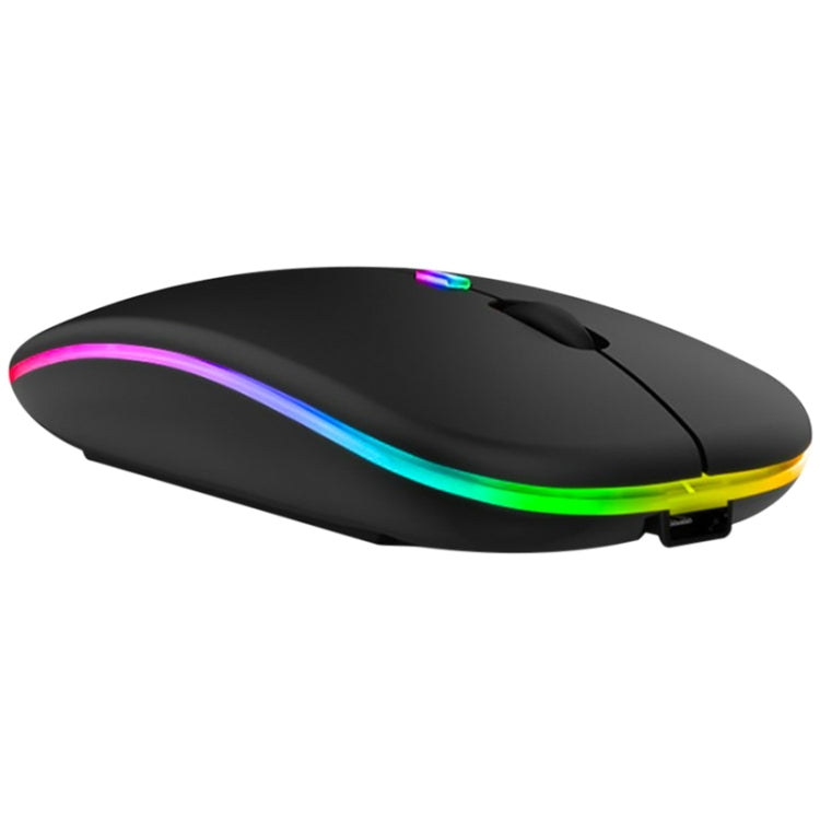 เมาส์ไร้สาย Bluetooth แบบสองโหมด 3 ปุ่ม พร้อมไฟ RGB และเสียงเงียบ
