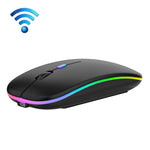 เมาส์ไร้สาย Bluetooth แบบสองโหมด 3 ปุ่ม พร้อมไฟ RGB และเสียงเงียบ