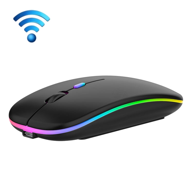 เมาส์ไร้สาย Bluetooth แบบสองโหมด 3 ปุ่ม พร้อมไฟ RGB และเสียงเงียบ