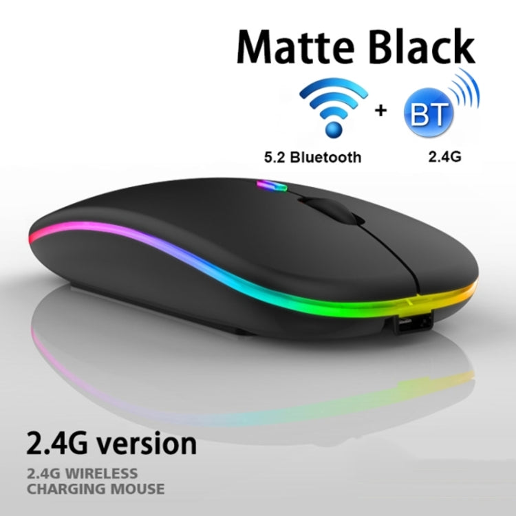 เมาส์ไร้สาย Bluetooth แบบสองโหมด 3 ปุ่ม พร้อมไฟ RGB และเสียงเงียบ
