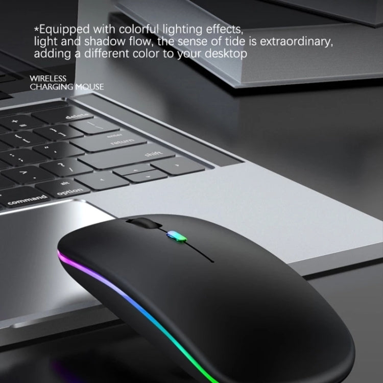 เมาส์ไร้สาย Bluetooth แบบสองโหมด 3 ปุ่ม พร้อมไฟ RGB และเสียงเงียบ