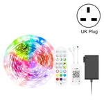 ชุดไฟ LED RGB กันน้ำ 5050 พร้อมรีโมท 24 ปุ่ม ควบคุมเสียงเพลงอัจฉริยะ Bluetooth, 5M 150 ดวง, 5M 300 ดวง, 10M 300 ดวง, 10M 600 ดวง, 15M 450 ดวง, 20M 360 ดวง, 30M 540 ดวง