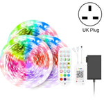 ชุดไฟ LED RGB กันน้ำ 5050 พร้อมรีโมท 24 ปุ่ม ควบคุมเสียงเพลงอัจฉริยะ Bluetooth, 5M 150 ดวง, 5M 300 ดวง, 10M 300 ดวง, 10M 600 ดวง, 15M 450 ดวง, 20M 360 ดวง, 30M 540 ดวง