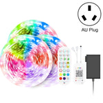 ชุดไฟ LED RGB กันน้ำ 5050 พร้อมรีโมท 24 ปุ่ม ควบคุมเสียงเพลงอัจฉริยะ Bluetooth, 5M 150 ดวง, 5M 300 ดวง, 10M 300 ดวง, 10M 600 ดวง, 15M 450 ดวง, 20M 360 ดวง, 30M 540 ดวง