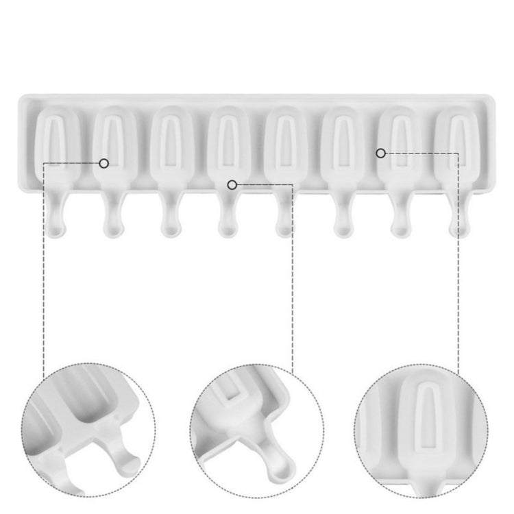 แม่พิมพ์ไอศกรีมซิลิโคน 8 ช่อง แบบสร้างสรรค์ ทำมือ แม่พิมพ์น้ำแข็ง 8 ช่อง