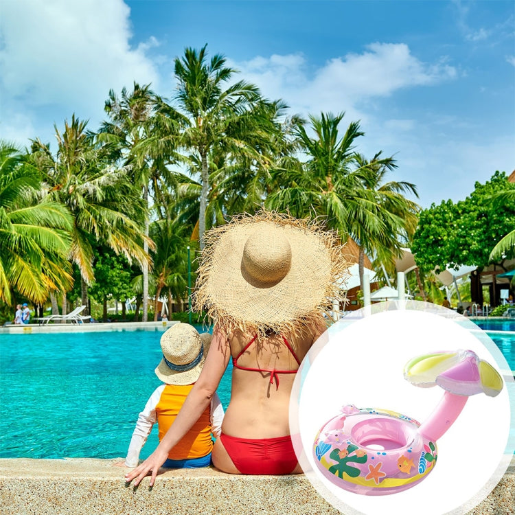 ห่วงว่ายน้ำรูปเห็ดเป่าลมสำหรับเด็ก ทำจาก PVC เป็นมิตรกับสิ่งแวดล้อม สีเห็ดฟ้า, สีเห็ดชมพู