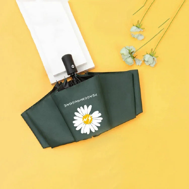 ร่มกันแดดกันฝน GD Daisy Vinyl ป้องกันรังสียูวี สามพับ