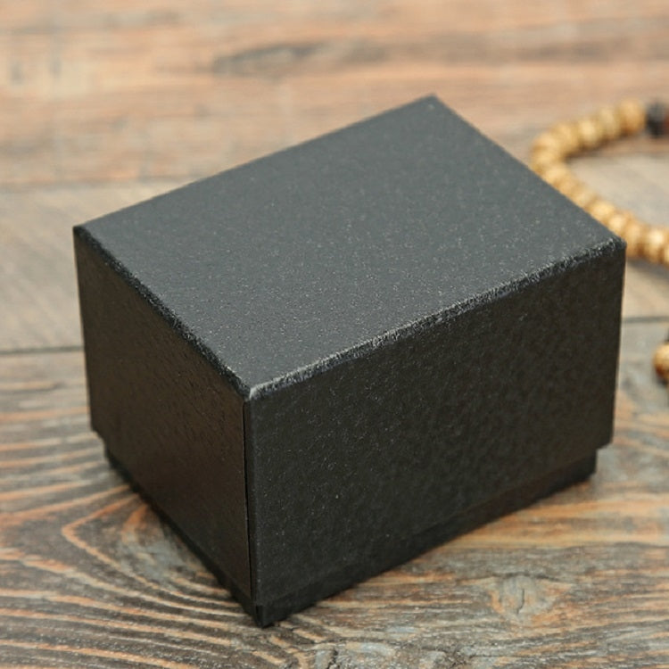 Litchi Texture Watch Box Jewelry Gift Box Earring Necklace Jewelry Watch Packaging Box, Black