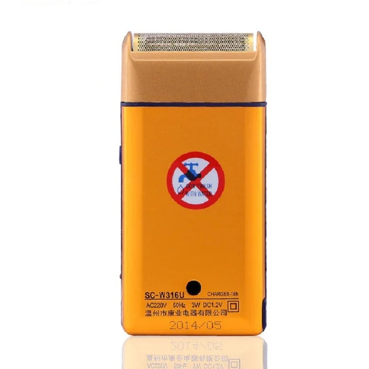 Yandou SC-W316U เครื่องโกนหนวดไฟฟ้าชาร์จไฟได้ พร้อมใบมีดตัดข้าง ปลั๊ก CN