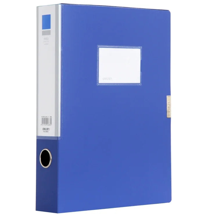 Deli 5683 File Box A4 Plastic File Box 55mm Office Storage Box Information Box