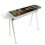 HZ-003 BBQ Grill Outdoor Portable Stainless Steel Stove Household Charcoal Barbecue Rack, M, L