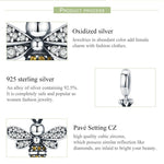 เครื่องประดับสร้อยข้อมือ DIY ลูกปัดเรื่องราวผึ้งเงินสเตอร์ลิง S925, SCC821