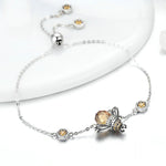 สร้อยข้อมือผู้หญิง Little Bee เงินสเตอร์ลิง S925 ประดับเพชรซีกอน