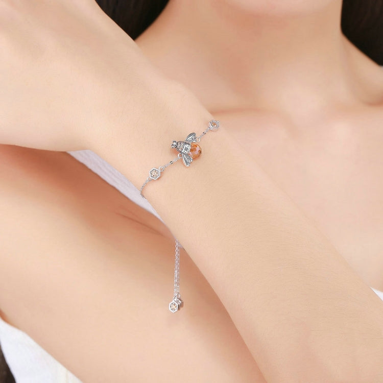 สร้อยข้อมือผู้หญิง Little Bee เงินสเตอร์ลิง S925 ประดับเพชรซีกอน