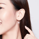 ต่างหูเงินสเตอร์ลิง S925 ต่างหูเพชรสังเคราะห์เรียบง่าย, SCE747