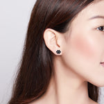 ต่างหูเงินสเตอร์ลิงลายรอยเท้าสัตว์เลี้ยง ต่างหูหยดน้ำ, SCE757