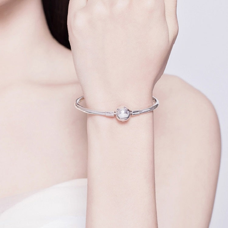 สร้อยข้อมือดาวเงินสเตอร์ลิง S925 DIY สร้อยข้อมือลูกปัด, 17 ซม., 19 ซม.