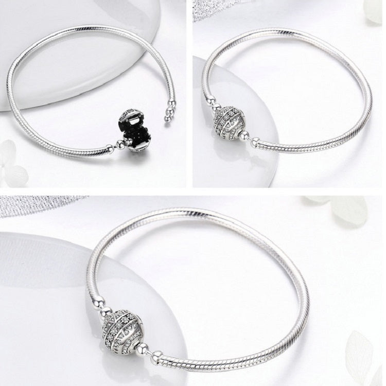 สร้อยข้อมือเงินสเตอร์ลิง S925 ชีวิตประณีต ฝังอัญมณี, 17 ซม., 18 ซม., 19 ซม., 20 ซม.