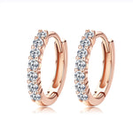 เครื่องประดับเงินสเตอร์ลิง S925 ต่างหูฝังซิทริน